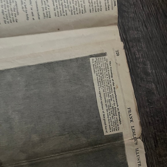 Army of the Potomac Bombardment of Fredericksburg 1863 Civil War Engraving C60 - Picture 6 of 7